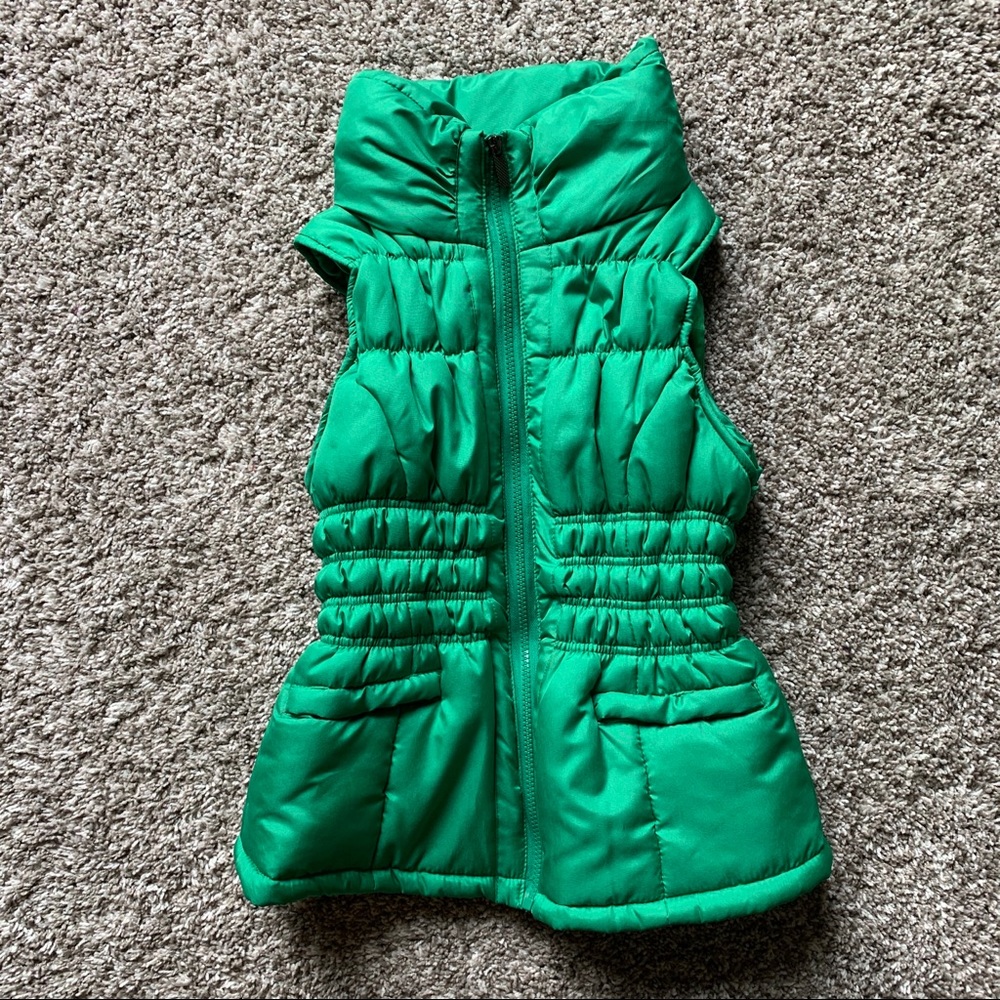 Adorable Girls Green Vest